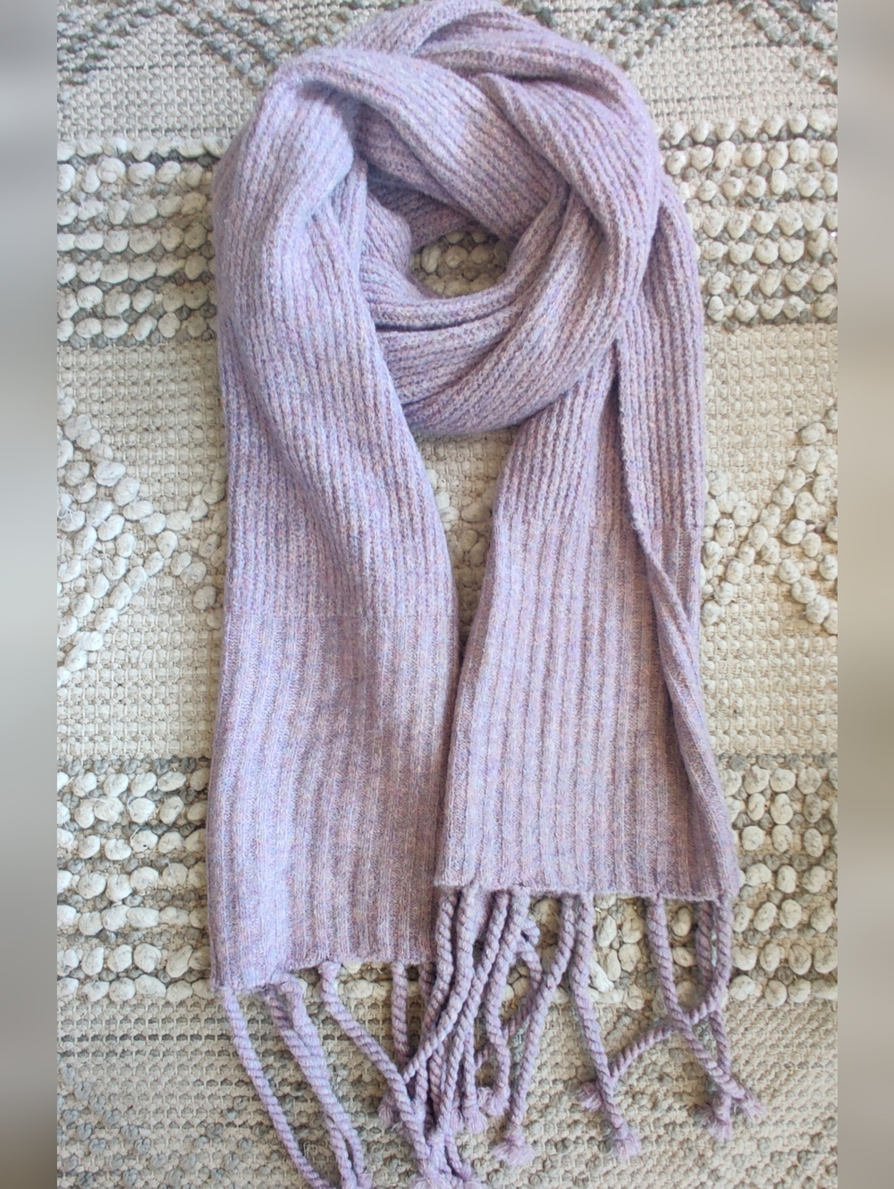 Free People NWT Hit The Ground Scarf In Purple OS - Picture 4 of 6